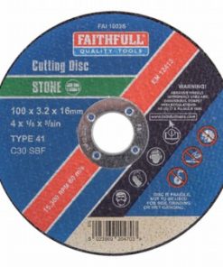 Faithfull Cutting Disc Stone Flat 100mm
