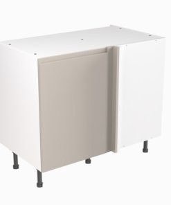 Kitchenkit J Pull Base Unit Corner 1000mm – Gloss Light Grey