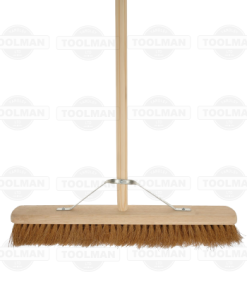 18″ Soft Natural Coco Broom – Galvanised Stay