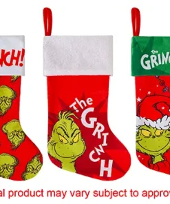 305005 46Cm Grinch Small Fleece Choice of 3 Styles Stocking