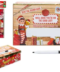 500068A Small Elf Xmas Eve Box  21 X 32 X 11cm With Pen