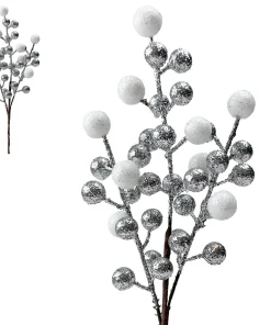 59870 36cm Ball Pick Sliver & White