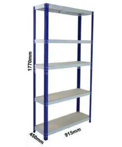 CL265BBG – 900mm x 450mm Shelving complete with 5 shelf levels