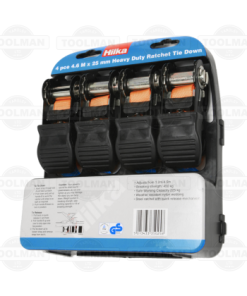 Hilka 4 Pce Ratchet Tie Down Set