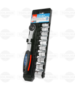 Hilka ProCraft 12 Pce Hex Socket Set With Ratchet – 3/8″D