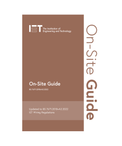 IET On-Site Guide, BS 7671:2018+A2:2022 (8th Edition)