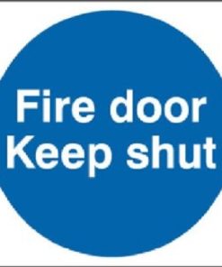 Sign Fire Door Keep Shut Self Adhesive 100×100 (EACH)