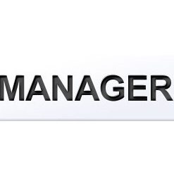 Sign ‘Manager’ 146x26mm Aluminium (EACH)