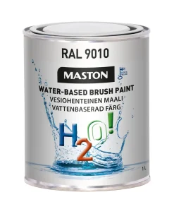 Maston Paint H2O! RAL9010 Pure White Gloss 1L