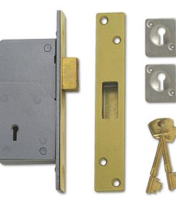 UNION B-3G110-PL-73 5 Det Mortice Deadlock 73mm Brass (EACH)