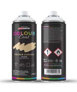 Pro-Matic Colour Coat Golden Harvest Straw Yellow Gloss RAL 080 80 40 Aerosol Spray Paint 400ml
